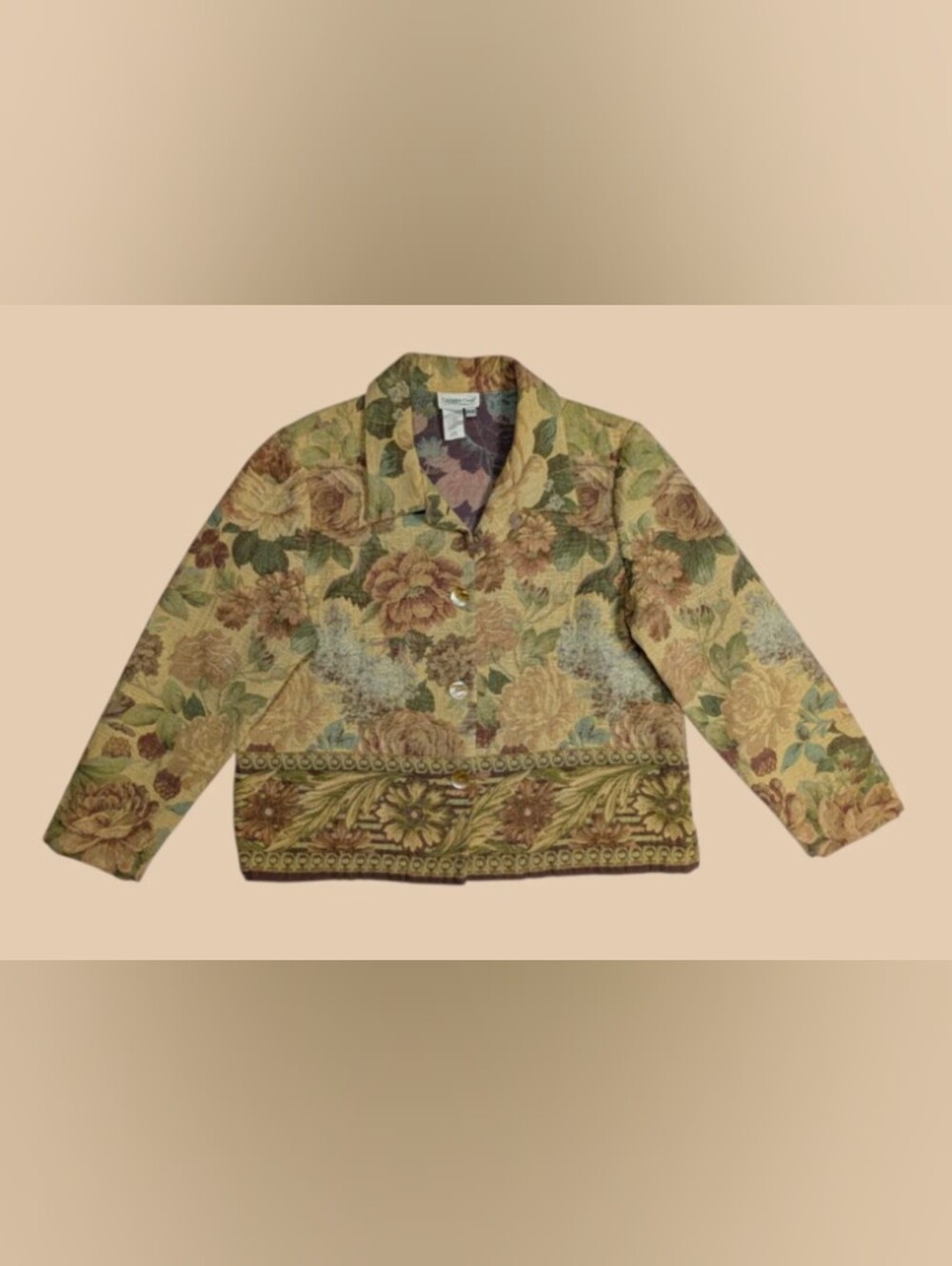 90s Coldwater Creek Floral Tapestry Jacket